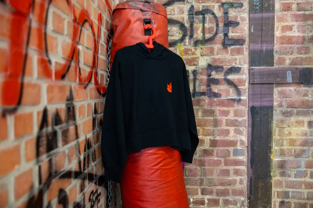 Sweat Crop Top à Capuche CARBON Club